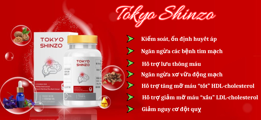 Tokyo Shinzo là thực phẩm bảo vệ sức khoẻ giúp ổn định huyết áp hiệu quả